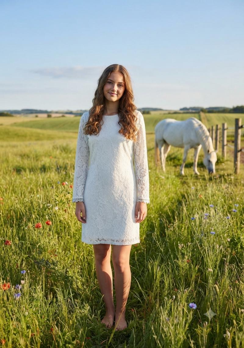 Vigerslev konfirmations kjoler med ærmer