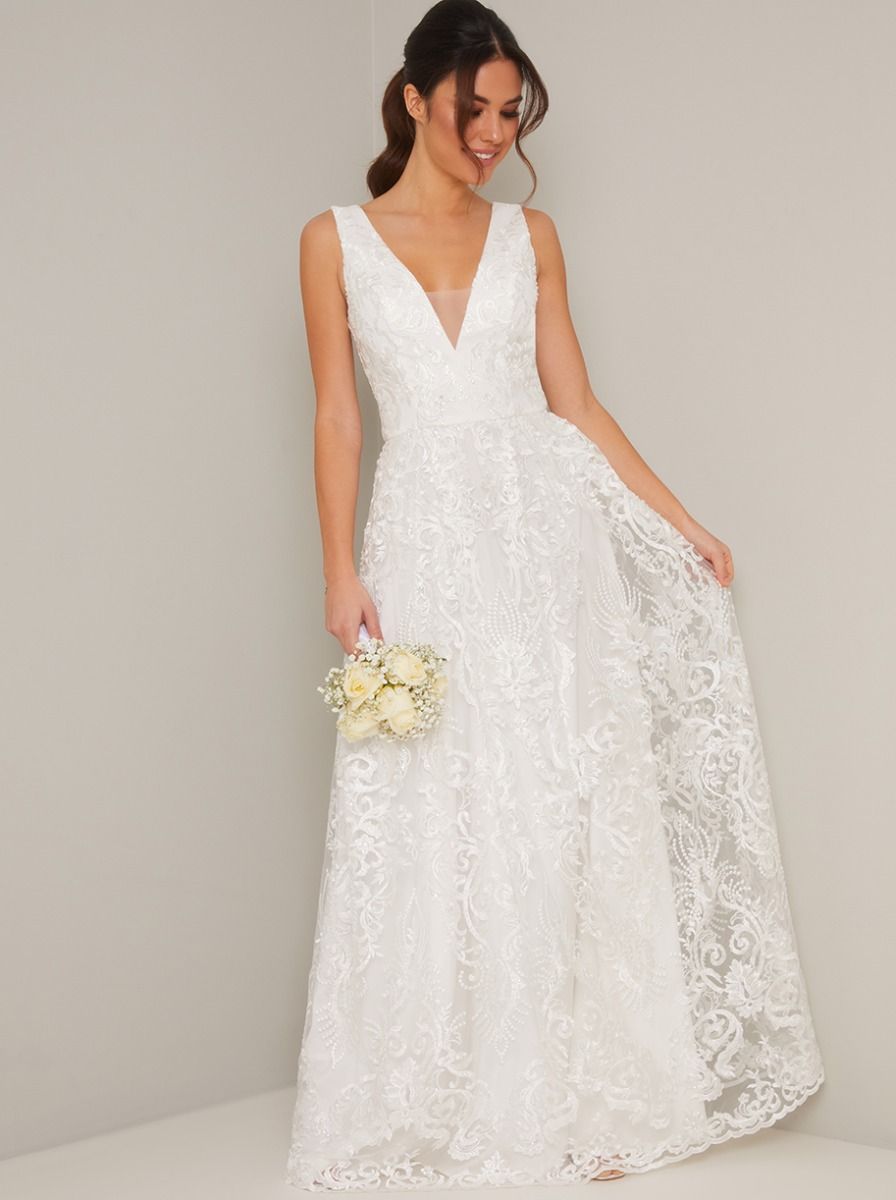 Blonde brudekjole udsalg 