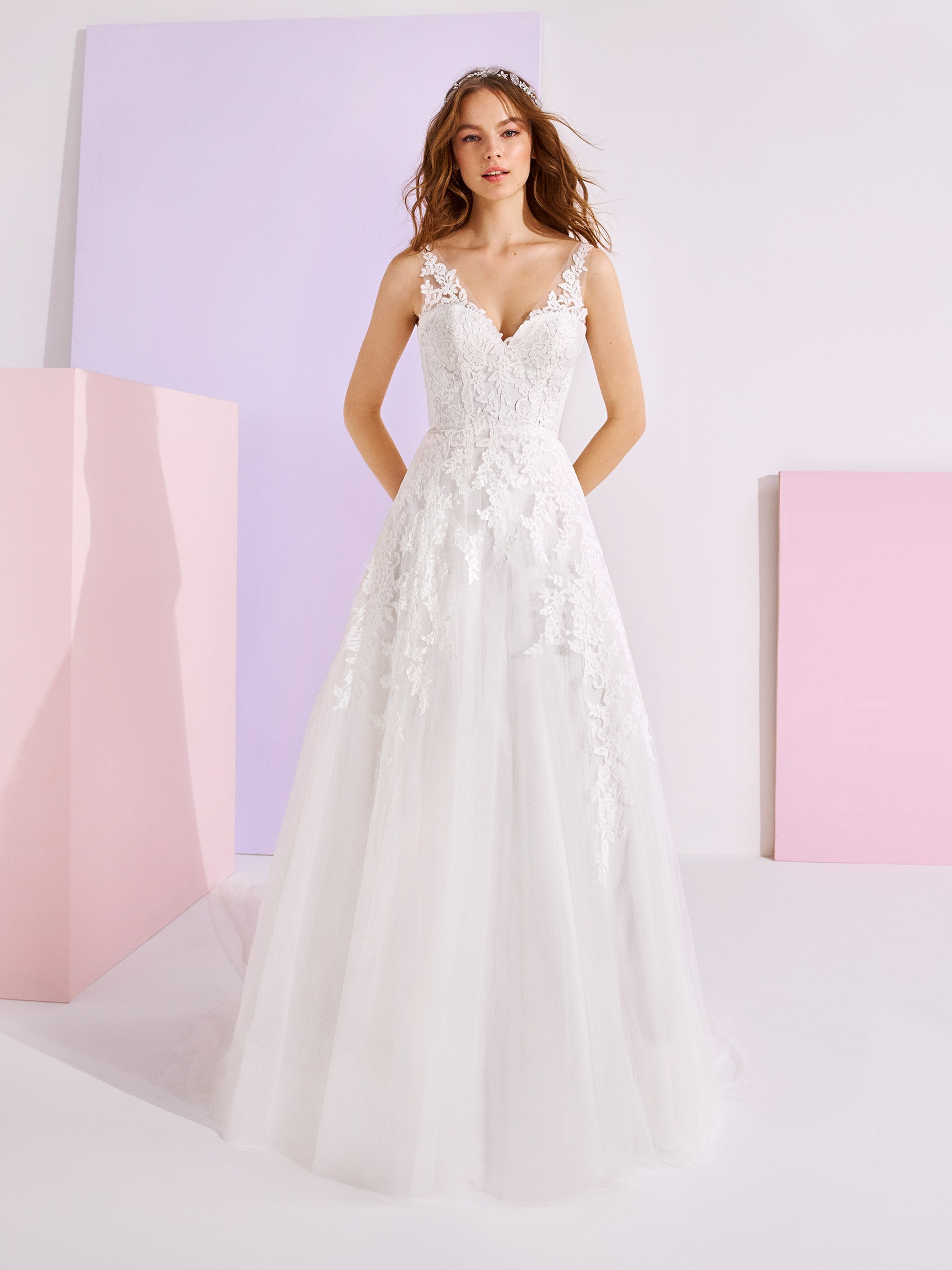 Brudekjole udsalg ny brudekjole med blonder a line