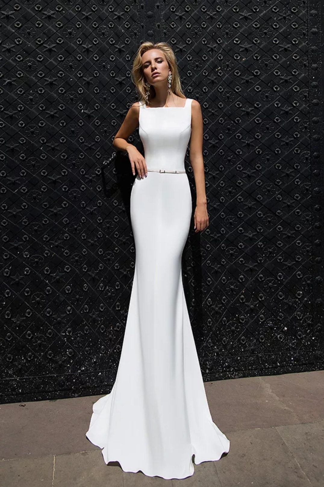 Rina enkel billig brudekjole