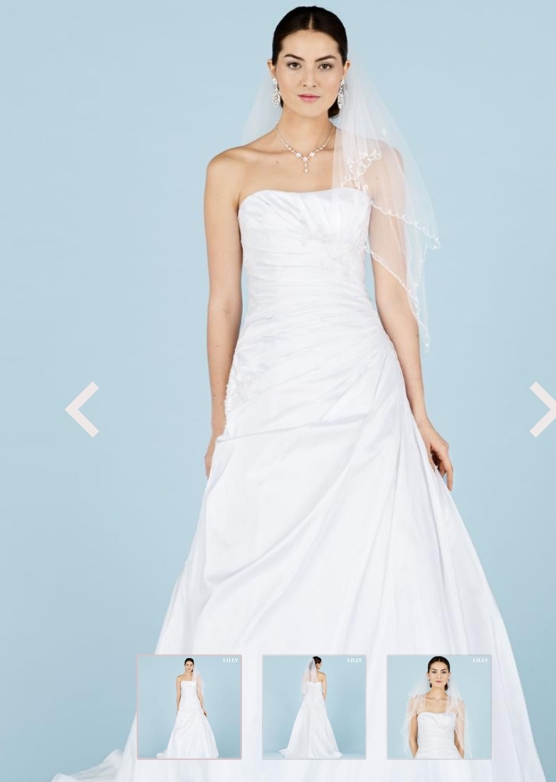 Brudekjole med draperinger