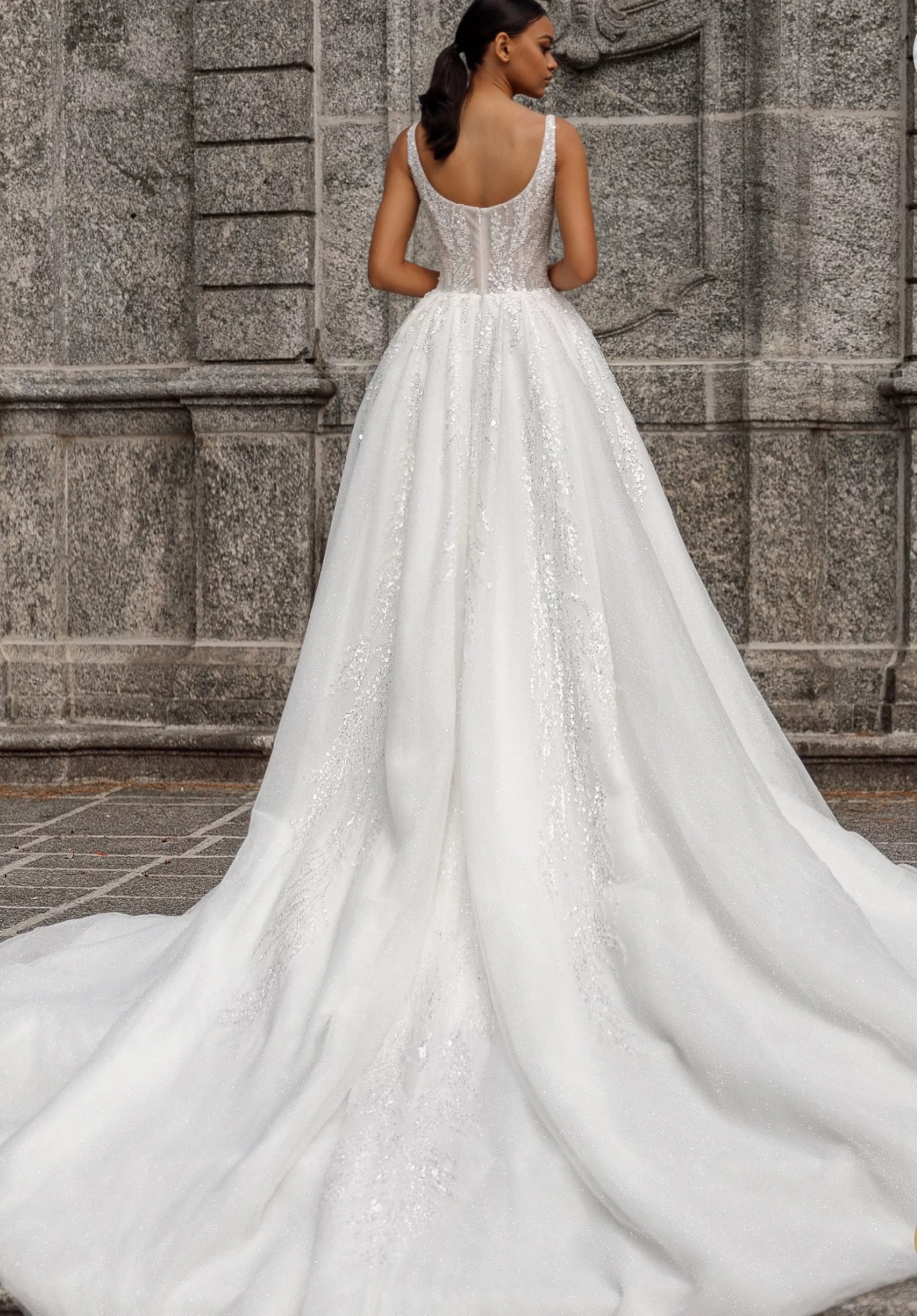 Kæmpe brudekjole med glimmer Oksana