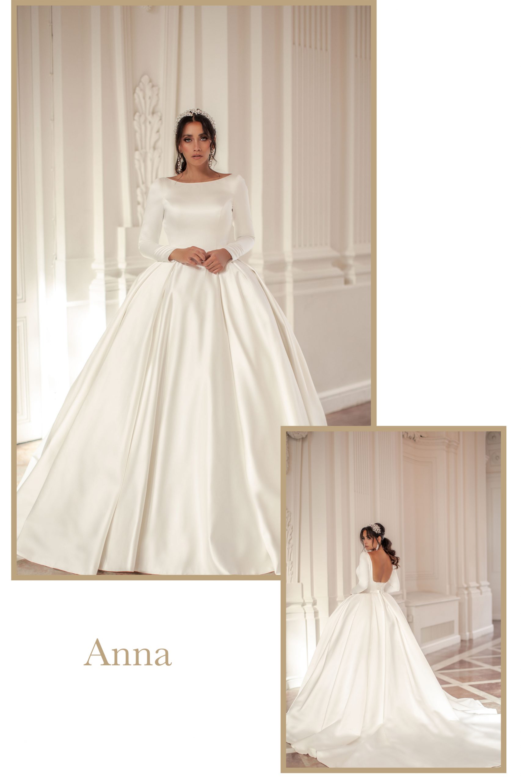 Anna brudekjole glat fra Sima Couture