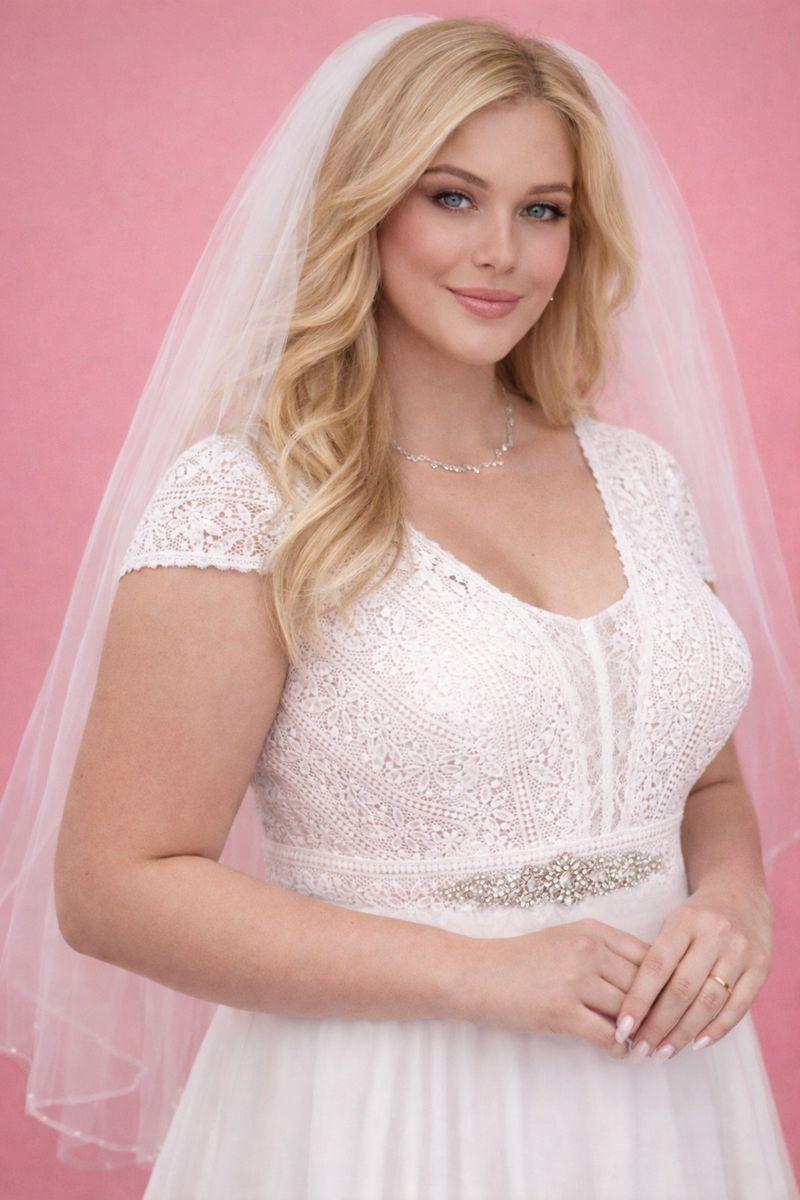 Esbjerg brudekjole plus size med blonde